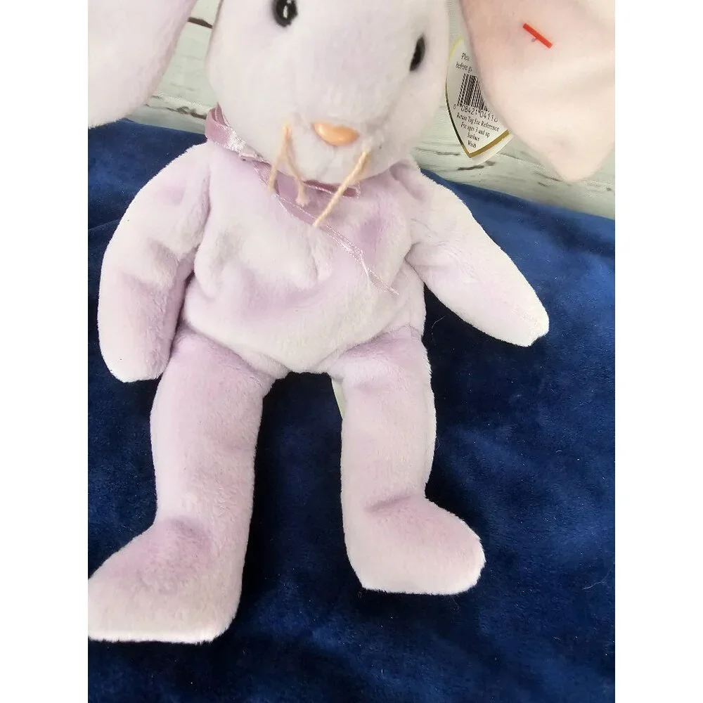 TY Beanie Baby - FLOPPITY the‎ Purple Bunny